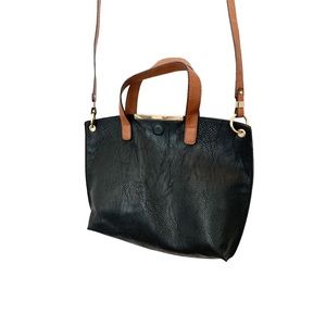 Black reversible leather purse